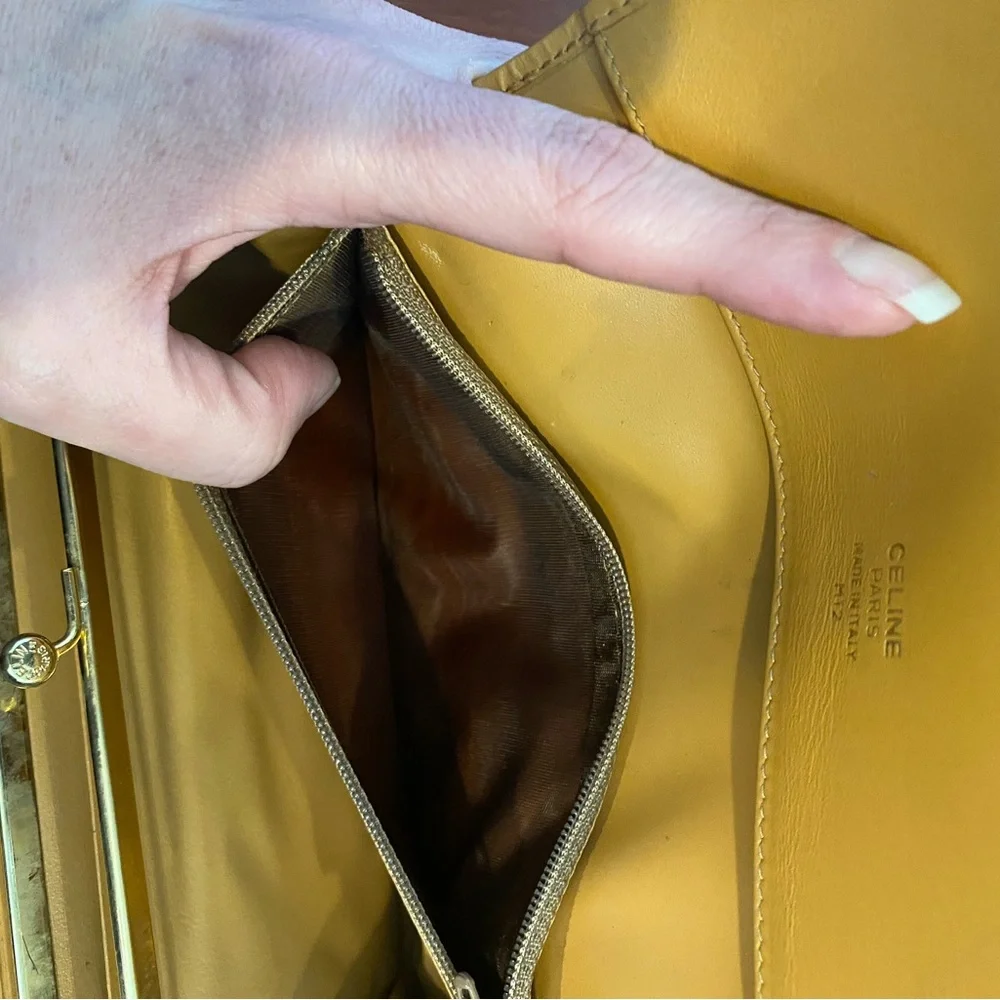 Celine Yellow Leather Wallet- Excellent Condition - Picture 6 of 8